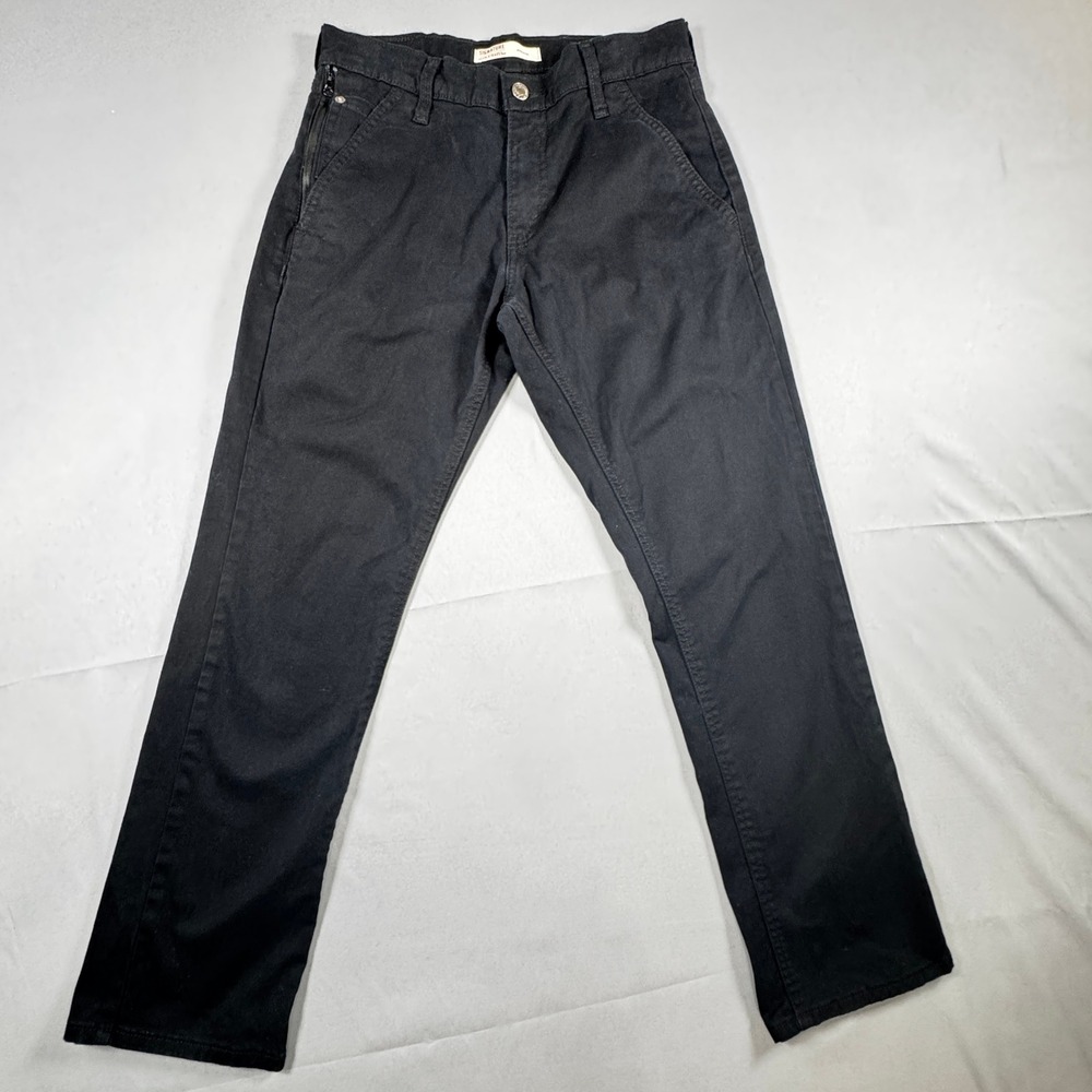 Signature by Levi Strauss Mens Athletic Fit Black Pants W29 L30 Chino 59943-0054